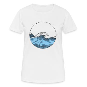 vague - T-shirt respirant Femme - blanc - Devant - AI Model Female 172 dark (172cm)