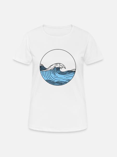 wave - Women's Breathable T-Shirt - white