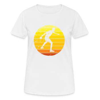 Tennis de table tennis de table joueur raquette de tennis de table - T-shirt respirant Femme - blanc - Devant - AI Model Female 172 dark (172cm)