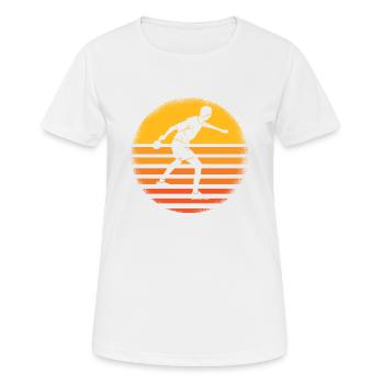 Ping-pong Joueur de ping-pong Raquettes de ping-pong - T-shirt respirant Femme - blanc - Devant - AI Model Female 172 dark (172cm)