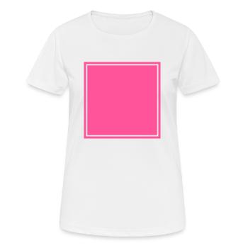 Quadrat Selbstgestaltung - Frauen T-Shirt atmungsaktiv - Weiß - Vorne - AI Model Female 172 dark (172cm)