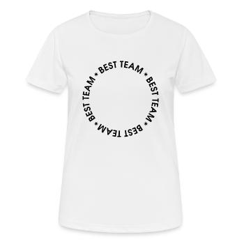 Best team circle with stars black - Women's Breathable T-Shirt - white - Front - AI Model Female 172 dark (172cm)