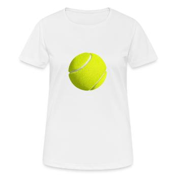 tennis ball - Women's Breathable T-Shirt - white - Front - AI Model Female 172 dark (172cm)