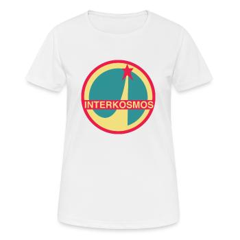 Logo Intercosmos NASA - T-shirt respirant Femme - blanc - Devant - AI Model Female 172 dark (172cm)