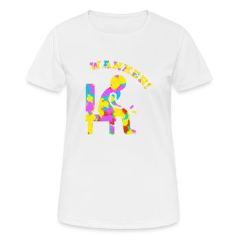 Wanker Pop Farbe Tie Dye Cool Funny - Frauen T-Shirt atmungsaktiv - Weiß - Vorne - AI Model Female 172 dark (172cm)