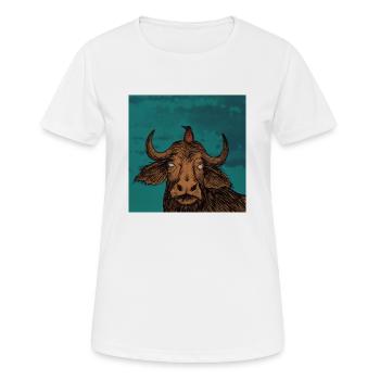buffle - T-shirt respirant Femme - blanc - Devant - AI Model Female 172 dark (172cm)