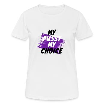 féminisme - mon choix - T-shirt respirant Femme - blanc - Devant - AI Model Female 172 dark (172cm)