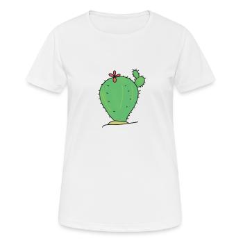CACTUS CACTUS - T-shirt respirant Femme - blanc - Devant - AI Model Female 172 dark (172cm)