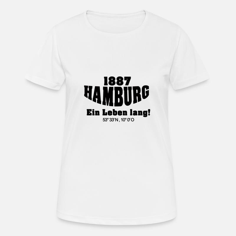 Hamburg - A lifetime - including coordinates - Women's Breathable T-Shirt - white