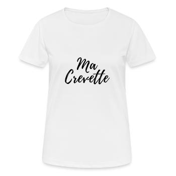 MA CREVETTE - T-shirt respirant Femme - blanc - Devant - AI Model Female 172 dark (172cm)