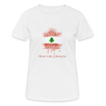 Pray For Lebanon - Women's Breathable T-Shirt - white - Front - AI Model Female 172 dark (172cm)