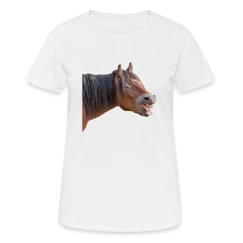 Rire - T-shirt respirant Femme - blanc - Devant - AI Model Female 172 dark (172cm)