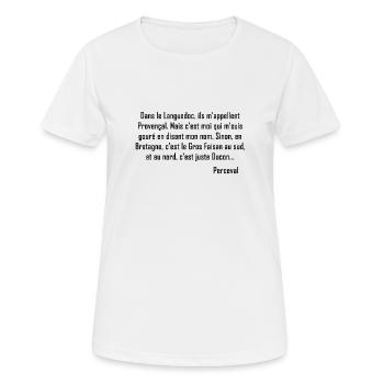 Kaameløtt - Réplique Culte - Citation Perceval - T-shirt respirant Femme - blanc - Devant - AI Model Female 172 dark (172cm)