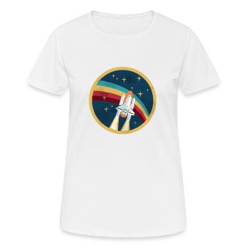 USA, Amerika: go space shuttle - Frauen T-Shirt atmungsaktiv - Weiß - Vorne - AI Model Female 172 dark (172cm)