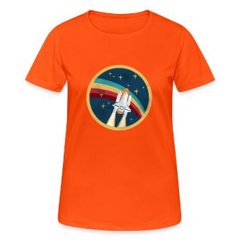 USA, America: go space shuttle - Women's Breathable T-Shirt - neon orange - Front - AI Model Female 172 dark (172cm)
