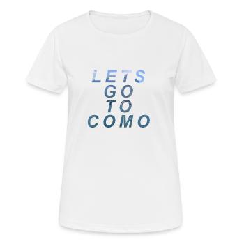 Allons à Côme - Lac de Côme / Lac de Côme - T-shirt respirant Femme - blanc - Devant - AI Model Female 172 dark (172cm)