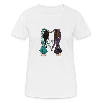 Mädchen - Frauen T-Shirt atmungsaktiv - Weiß - Vorne - AI Model Female 172 dark (172cm)