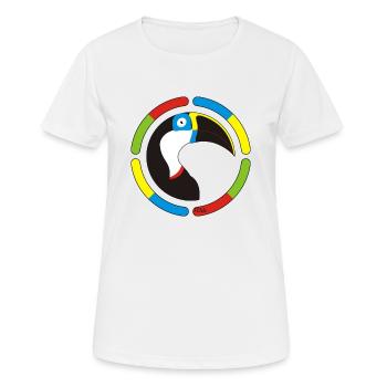 Toucan Amazonie - 1 - T-shirt respirant Femme - blanc - Devant - AI Model Female 172 dark (172cm)