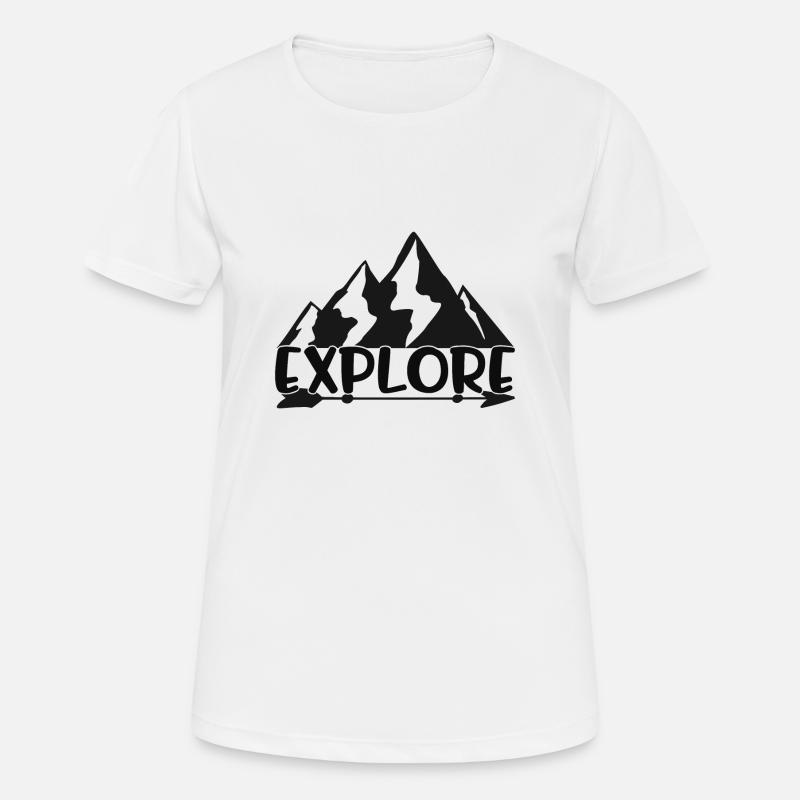 Explore - Women's Breathable T-Shirt - white