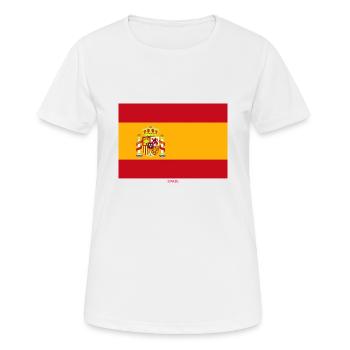 SPANIEN FLAGGE - Frauen T-Shirt atmungsaktiv - Weiß - Vorne - AI Model Female 172 dark (172cm)