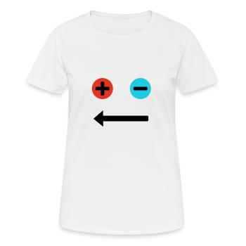 Plus- und Minusgesicht - Frauen T-Shirt atmungsaktiv - Weiß - Vorne - AI Model Female 172 dark (172cm)
