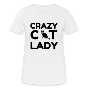CRAZY CAT LADY - Women's Breathable T-Shirt - white - Front - AI Model Female 172 dark (172cm)