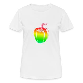 3 in 1 Pfeffer - Frauen T-Shirt atmungsaktiv - Weiß - Vorne - AI Model Female 172 dark (172cm)
