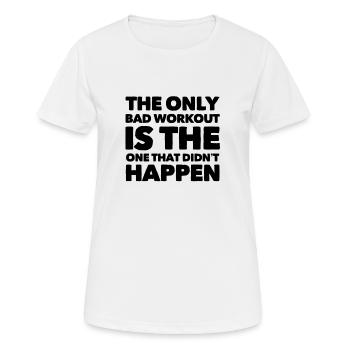 Bad workout - Women's Breathable T-Shirt - white - Front - AI Model Female 172 dark (172cm)
