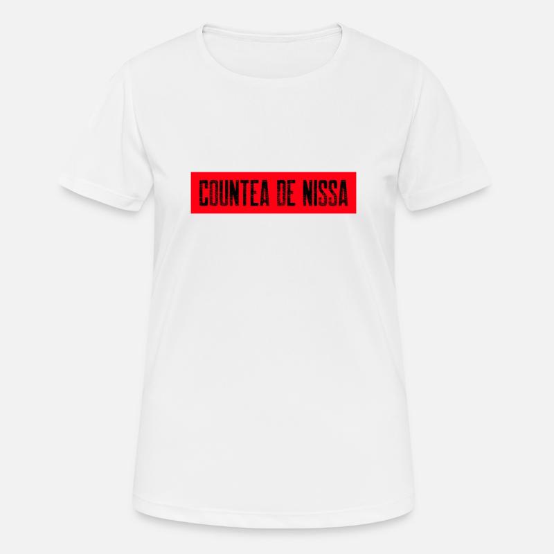 cadeau t-shirt COUNTEA DE NISSA, comté de Nice - T-shirt respirant Femme - blanc