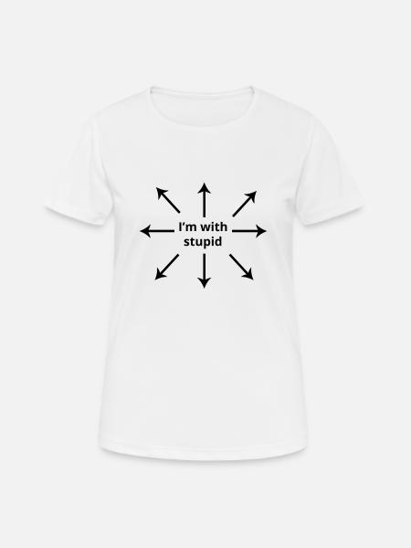 I'm with stupid - Women's Breathable T-Shirt - white