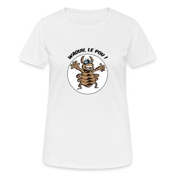 Wahou, der Pou - Frauen T-Shirt atmungsaktiv - Weiß - Vorne - AI Model Female 172 dark (172cm)