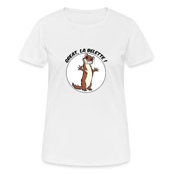 Great, the Weasel! - Women's Breathable T-Shirt - white - Front - AI Model Female 172 dark (172cm)