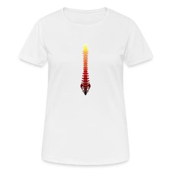 Colonne Vertébrale Incandescente - T-shirt respirant Femme - blanc - Devant - AI Model Female 172 dark (172cm)