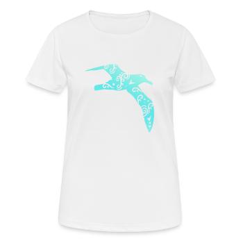 Maori Salvins Albatross tatouage tribal polynésien - T-shirt respirant Femme - blanc - Devant - AI Model Female 172 dark (172cm)