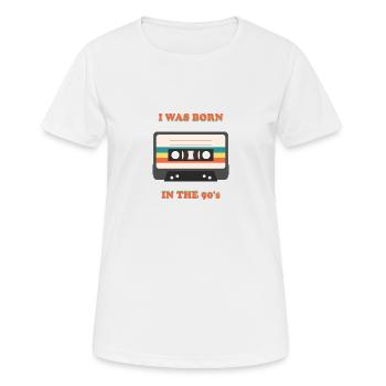 Je suis né dans les années 90 - T-shirt respirant Femme - blanc - Devant - AI Model Female 172 dark (172cm)