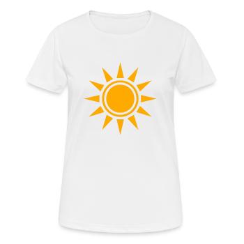 Soleil - T-shirt respirant Femme - blanc - Devant - AI Model Female 172 dark (172cm)