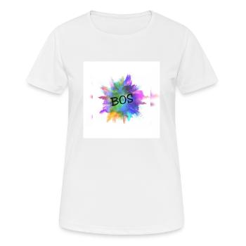 Couleur bos - T-shirt respirant Femme - blanc - Devant - AI Model Female 172 dark (172cm)