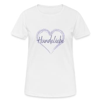 Hundeliebe - Frauen T-Shirt atmungsaktiv - Weiß - Vorne - AI Model Female 172 dark (172cm)