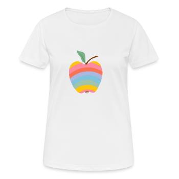 Rainbow Apple - Frauen T-Shirt atmungsaktiv - Weiß - Vorne - AI Model Female 172 dark (172cm)