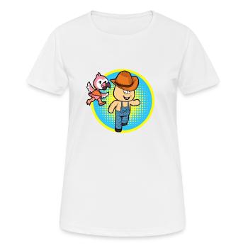 Flamingo poursuit Hick - T-shirt respirant Femme - blanc - Devant - AI Model Female 172 dark (172cm)