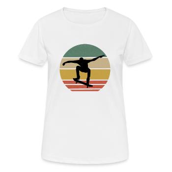 skateboard - Women's Breathable T-Shirt - white - Front - AI Model Female 172 dark (172cm)