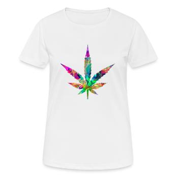 CannabisColorful - Women's Breathable T-Shirt - white - Front - AI Model Female 172 dark (172cm)