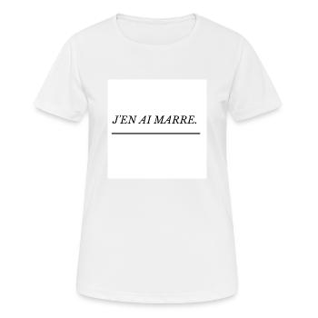 J'en ai marre. - T-shirt respirant Femme - blanc - Devant - AI Model Female 172 dark (172cm)