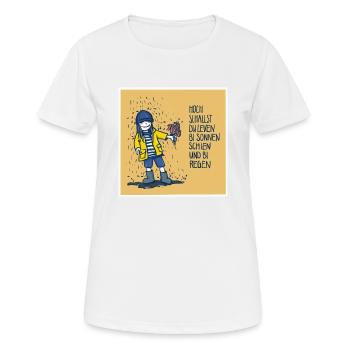 Bas allemand Bonne chance pour votre anniversaire - Op Platt - T-shirt respirant Femme - blanc - Devant - AI Model Female 172 dark (172cm)