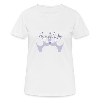 Hundeliebe - Frauen T-Shirt atmungsaktiv - Weiß - Vorne - AI Model Female 172 dark (172cm)
