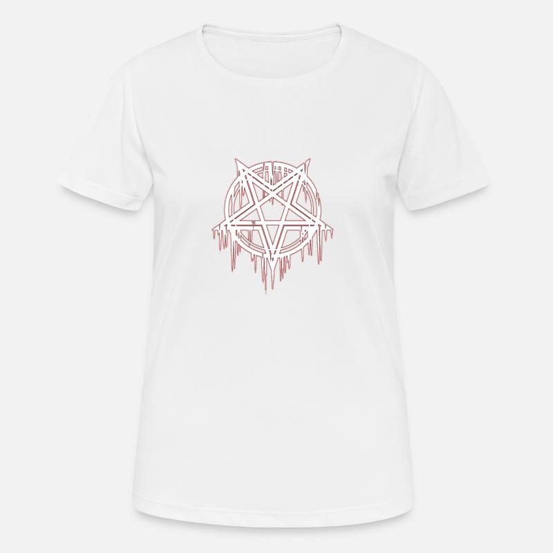 Diable pentagramme - T-shirt respirant Femme - blanc