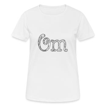 om floral - T-shirt respirant Femme - blanc - Devant - AI Model Female 172 dark (172cm)