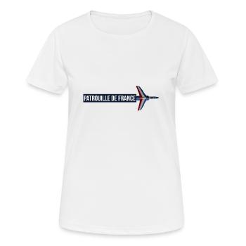 Luftwaffe der Patrouille de France - Frauen T-Shirt atmungsaktiv - Weiß - Vorne - AI Model Female 172 dark (172cm)