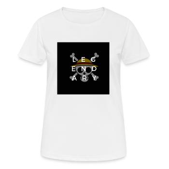 Collection légendaire - Drapeau de chapeau de paille - T-shirt respirant Femme - blanc - Devant - AI Model Female 172 dark (172cm)