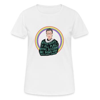 Politik USA Demokraten - Frauen T-Shirt atmungsaktiv - Weiß - Vorne - AI Model Female 172 dark (172cm)